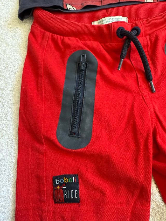 Conjunto Boboli T4 niño camiseta moto