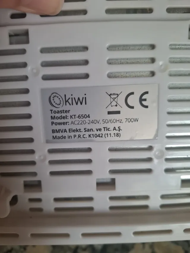 Tostadora KIWI blanca