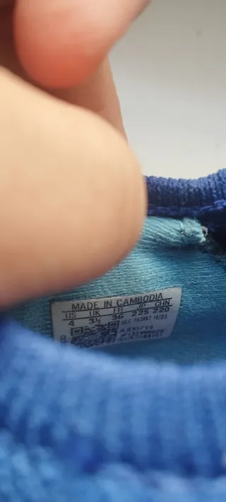 Botas de taco de fútbol Adidas Messi Azul. T.36