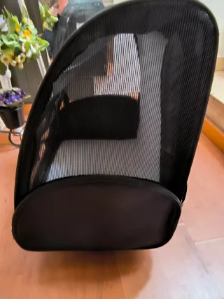 Transportín Perro Carro y Mochila Negro t. Peq-med