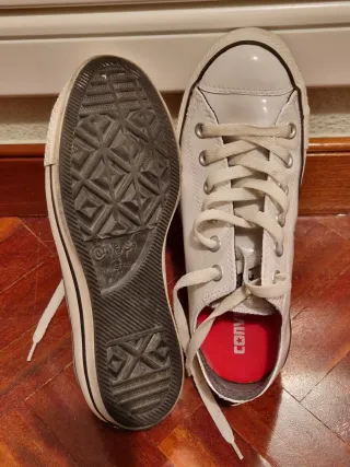 Converse Blancas Charol Talla 5