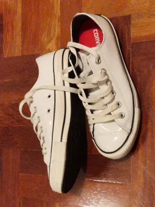 Converse Blancas Charol Talla 5