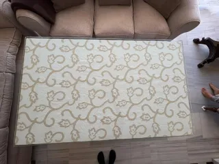 Mesa camilla hierro y cristal