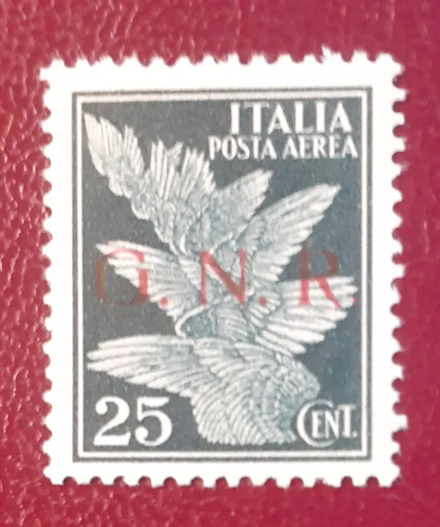 Francobollo RSI 1944- 25 Cent verde- MNH-