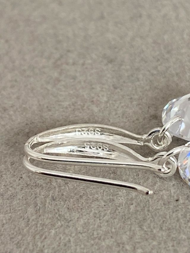 Pendientes de plata con circonita