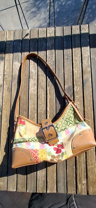 Borsa tracolla patchwork floreale