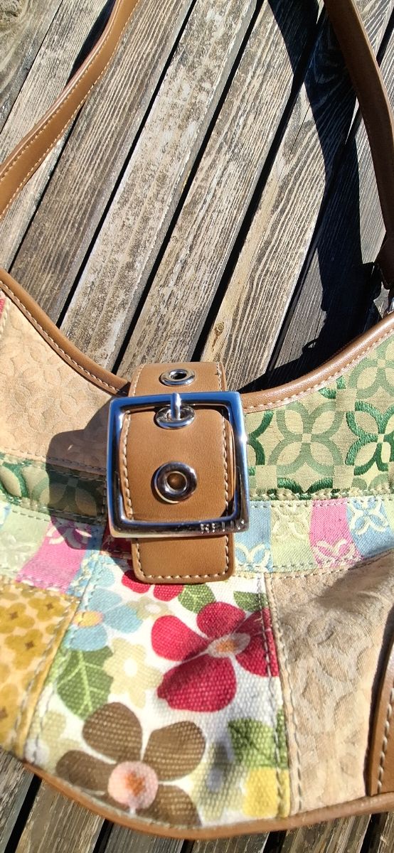 Borsa tracolla patchwork floreale