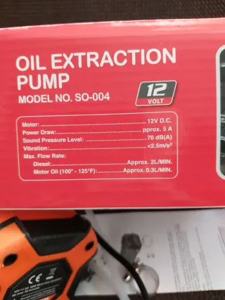 Bomba Extracción Aceite 12V Coche