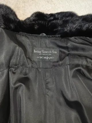 Chaquetón piel diamante negro Talla 48