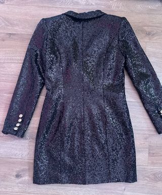 Vestido lentejuelas negro tipo levita