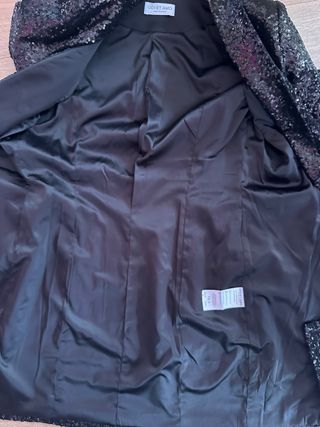 Vestido lentejuelas negro tipo levita