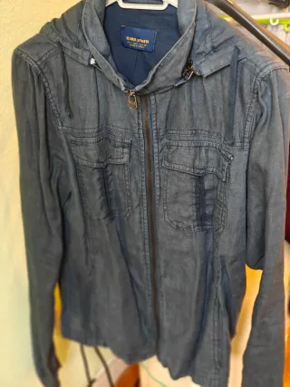 Chaqueta Zara Verano Tela Hombre Azul
