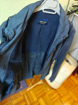 Chaqueta Zara Verano Tela Hombre Azul