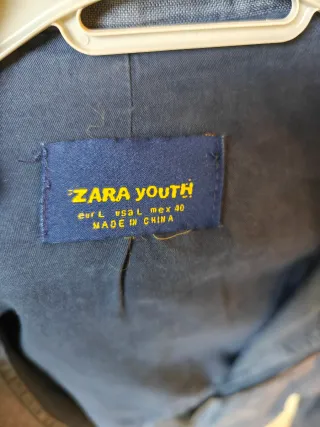 Chaqueta Zara Verano Tela Hombre Azul