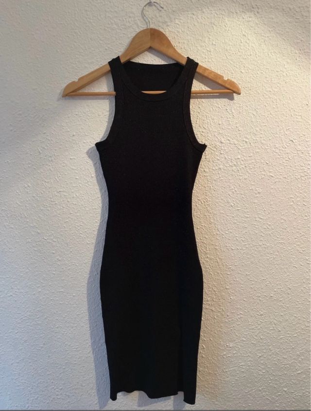 Vestido negro ajustado talla única