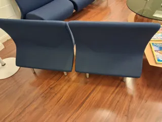 Conjunto de sofás de oficina azul