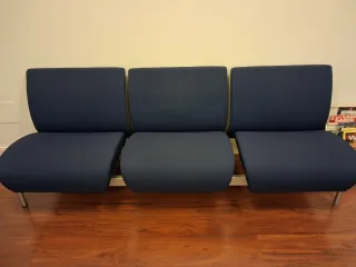 Conjunto de sofás de oficina azul