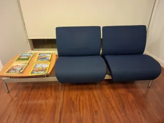 Conjunto de sofás de oficina azul