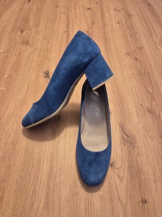 Zapatos salón ante azul Nature 39