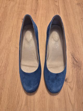 Zapatos salón ante azul Nature 39