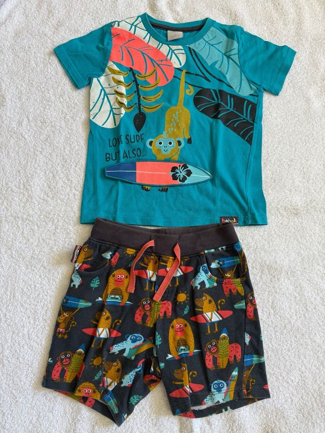 Conjunto Boboli niño camiseta y pantalón