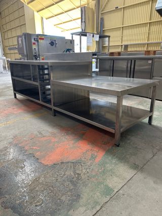 MESA TRABAJO APOYO INOX OCASION !!!!