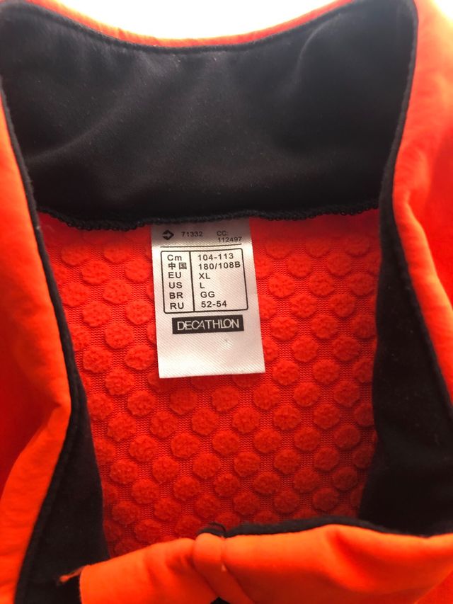 Chaqueta Ciclismo Btwin Naranja/Negra