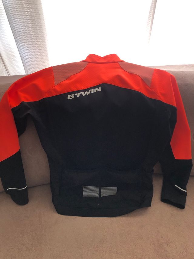 Chaqueta Ciclismo Btwin Naranja/Negra