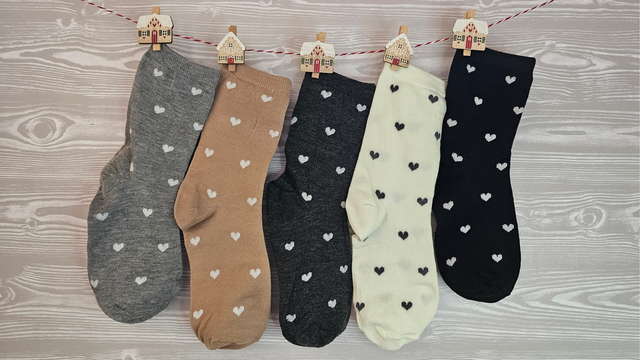 Calcetines de corazones varios colores