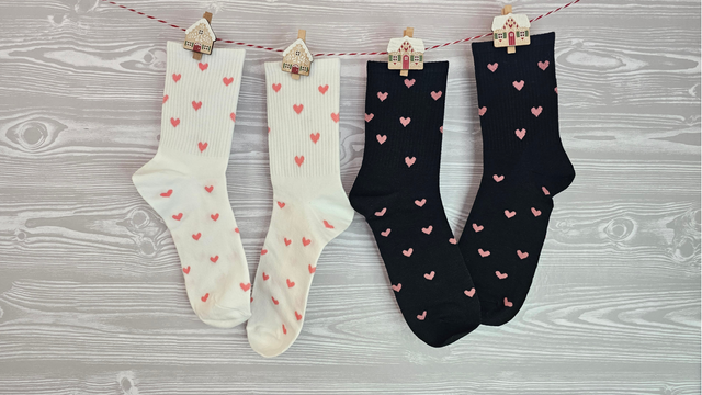 Calcetines de corazones varios colores