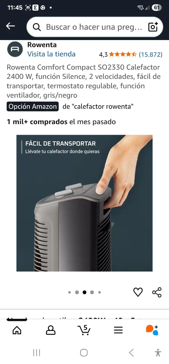 Calefactor Rowenta SO2330 2400W