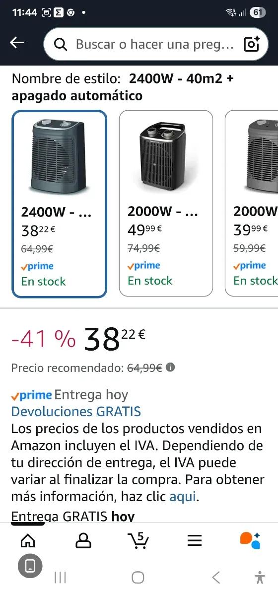 Calefactor Rowenta SO2330 2400W