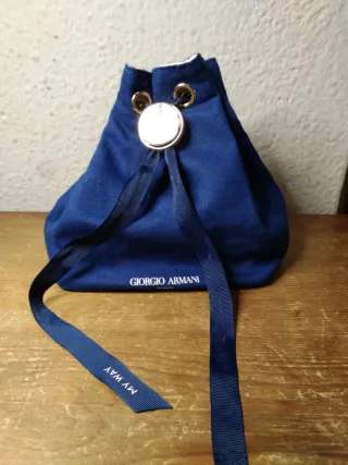 Bolsita Giorgio Armani Azul y Dorada