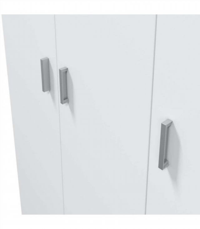 Armario Multiusos Escobero 3 Puertas. Blanco