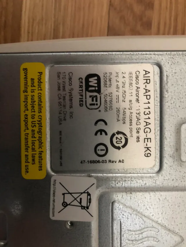 Punto Acceso Cisco Air-AP1131AG-E