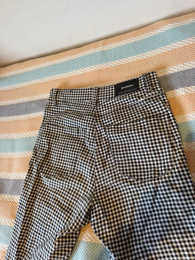 Pantalones cuadros blanco y negro