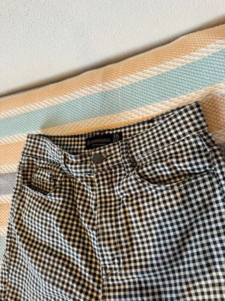 Pantalones cuadros blanco y negro