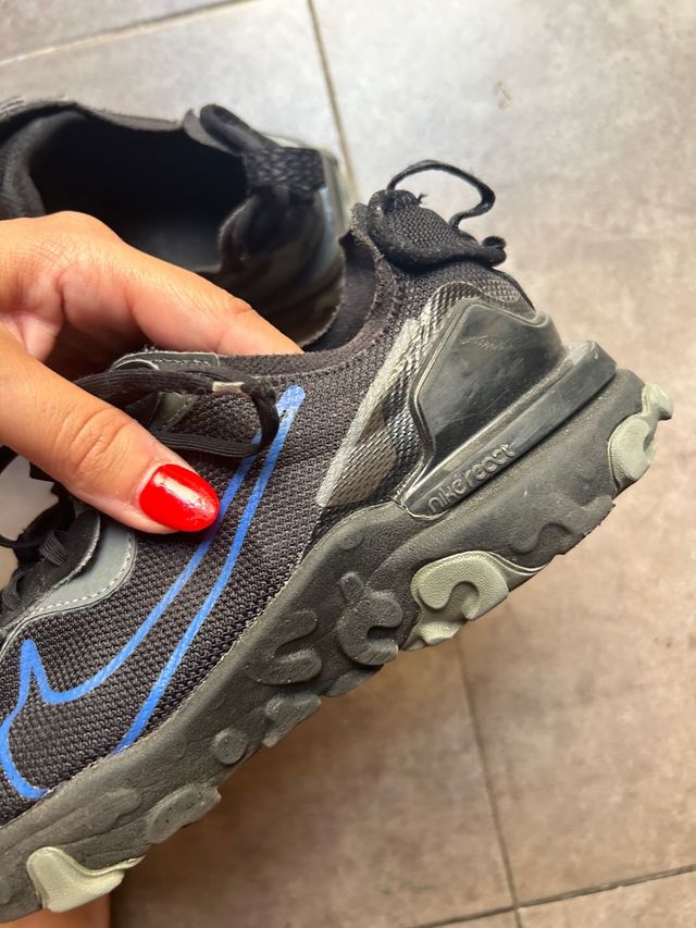 Zapatillas Nike React Vision 38.5 Negras