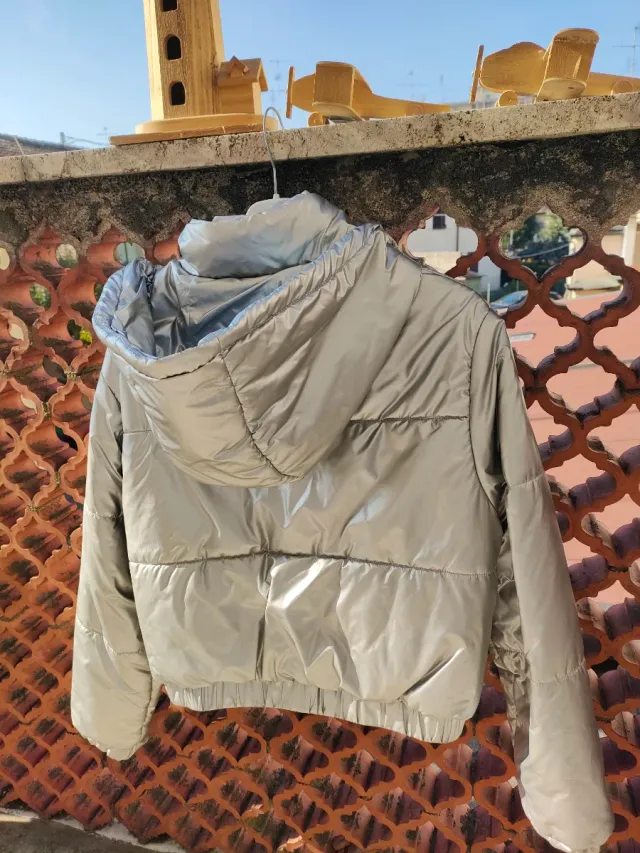 Piumino Bershka Argento Donna