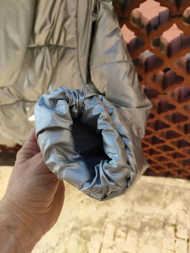 Piumino Bershka Argento Donna