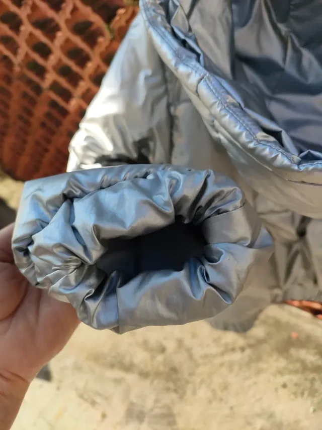 Piumino Bershka Argento Donna