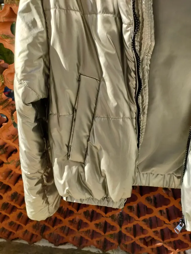 Piumino Bershka Argento Donna