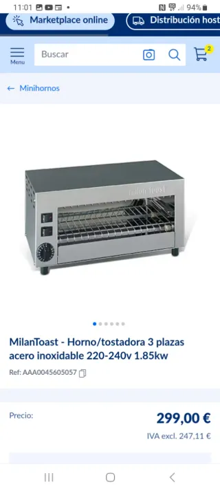 Tostadora Milantoast Salamandra Profesional