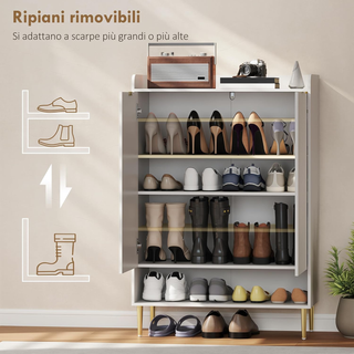 Scarpiera Ingresso con 2 Ante, Mobile Scarpiera co