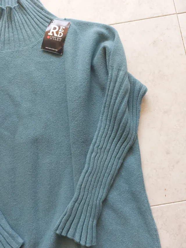 Jersey RB cuello alto azul talla única