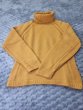 Jersey Cuello Cisne LA KNIT Talla S Mostaza