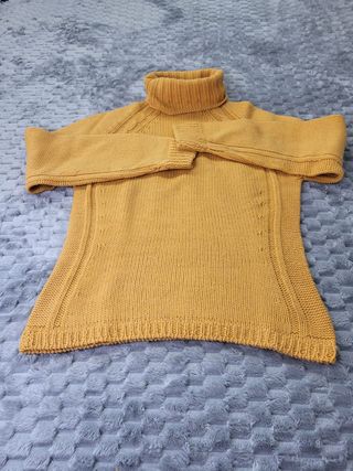 Jersey Cuello Cisne LA KNIT Talla S Mostaza