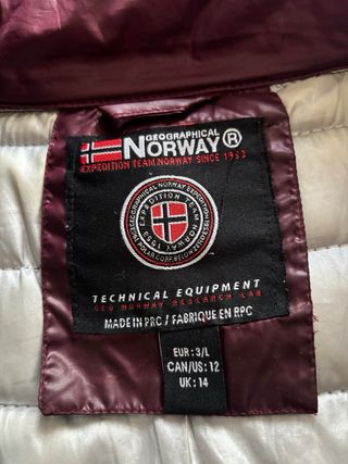 Abrigo Norway Morado Semi Nuevo,talla M/l