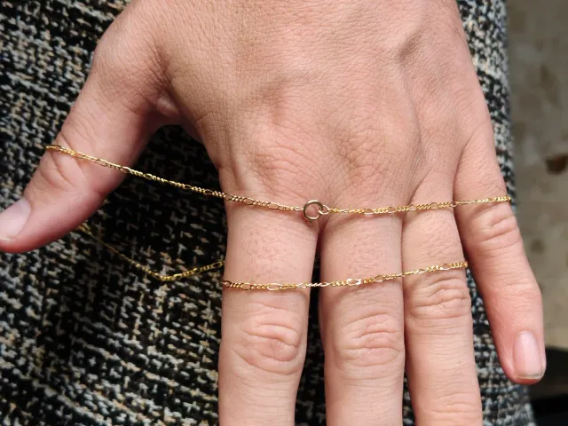 Cadena Figaro 18k 750 60cm Oro