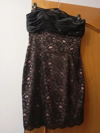 Vestido encaje negro T40